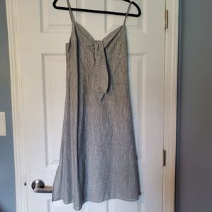 Grey and white dress